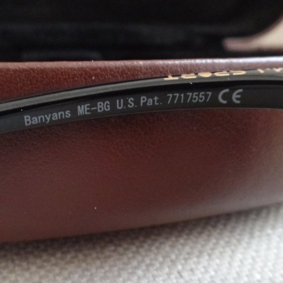 Maui Jim BANYANS Rimless Sunglasses - Gloss Black Frame w/ Grey Lens - Picture 8 of 10